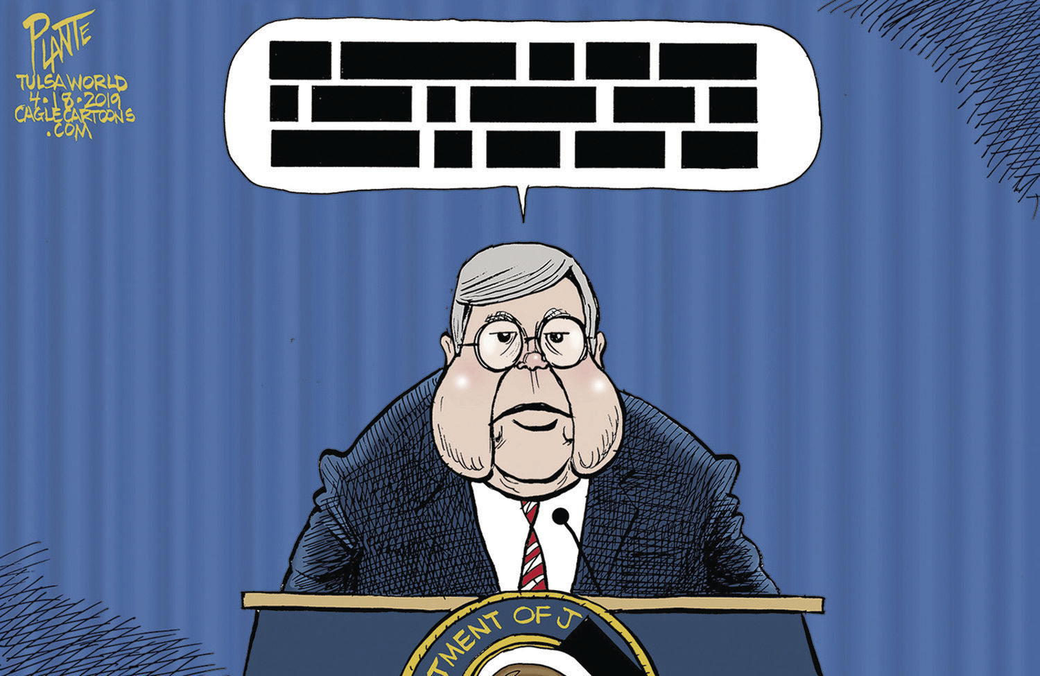 Bruce Plante Cartoon: Attorney General William P. Barr